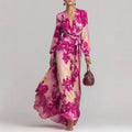 Floral Chiffon Maxi Dress For Women