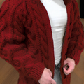 Chunky Knit Zip Cardigan For Men