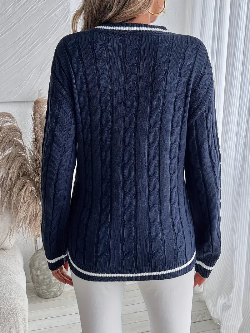 Cable Knit Sweater For Women