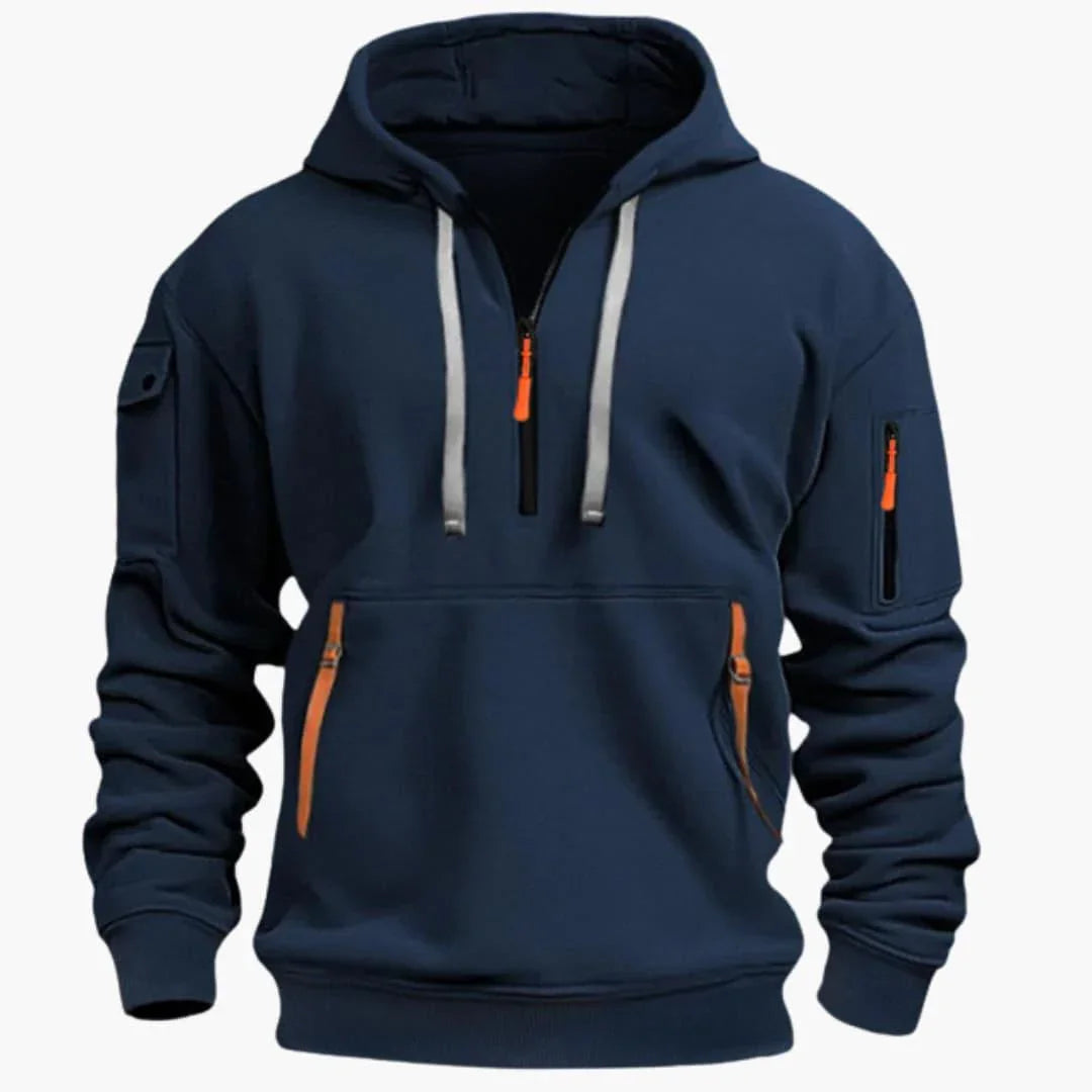 Utility Half-Zip Hoodie For Men