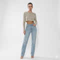 Luxe Sequin Crop Top For Women
