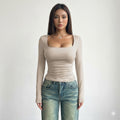 Sculpting Square Neck Top For Women