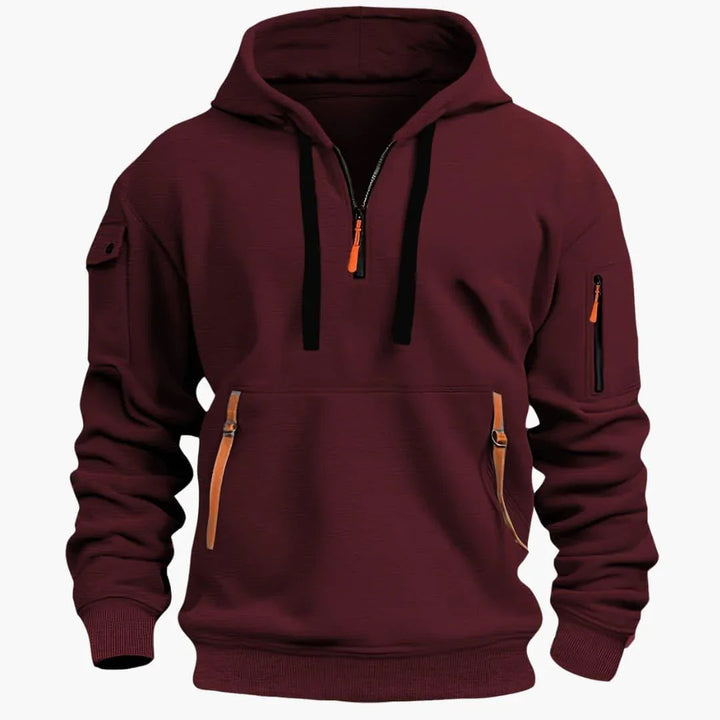 Utility Half-Zip Hoodie For Men