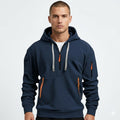 Utility Half-Zip Hoodie For Men