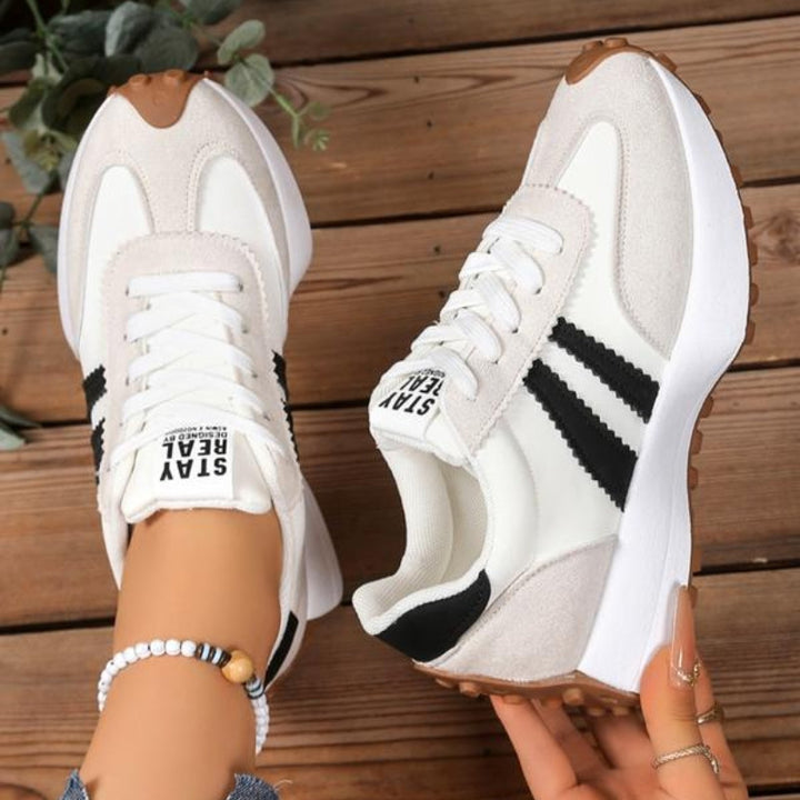 Women's Retro Platform Sneakers Lace Up Chunky Sole