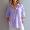 Blush Linen Relaxed Shirt with Effortless Elegance For Women