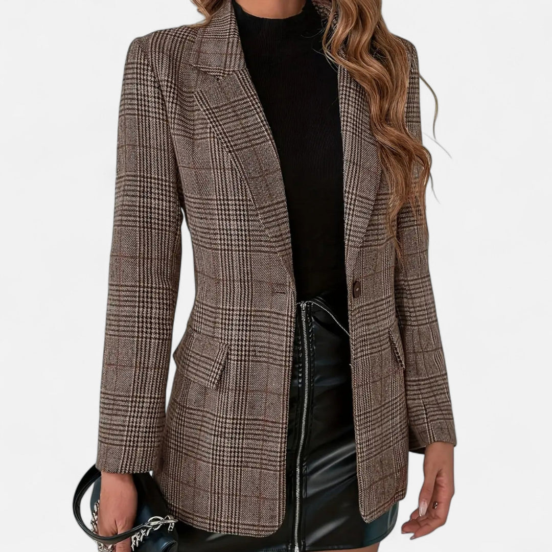 Tailored Check Blazer For Women