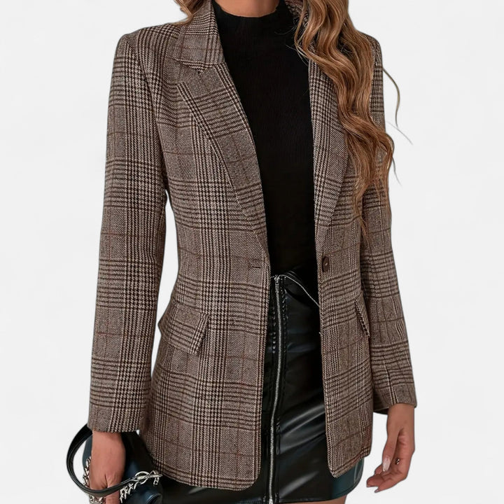 Tailored Check Blazer For Women