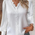 Blouse with Chiffon and Lace Details