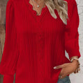 Blouse with Chiffon and Lace Details