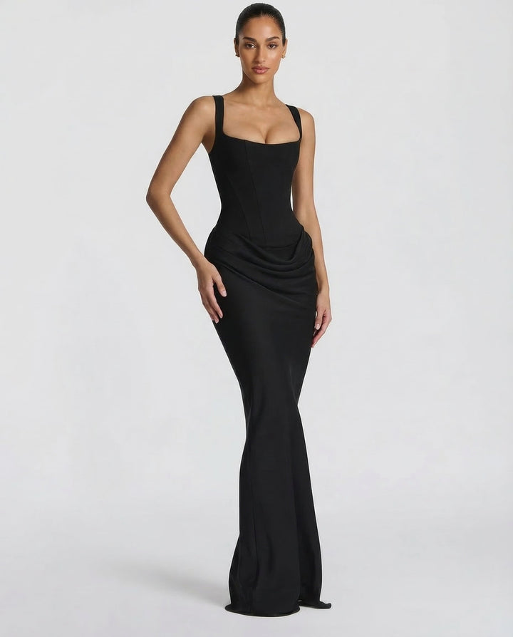 Elegant Black Maxi Dress For Women