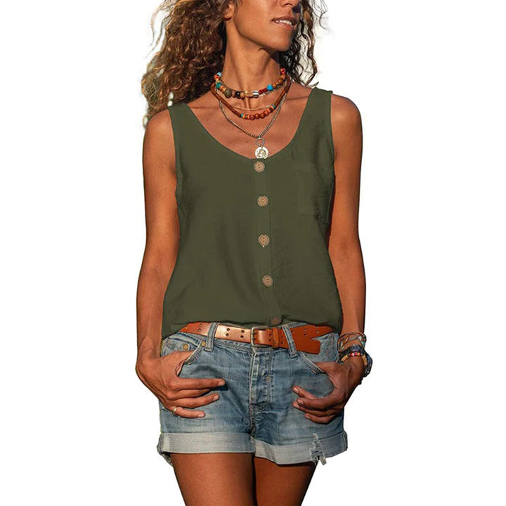 Casual Sleeveless Top with Loose Fit