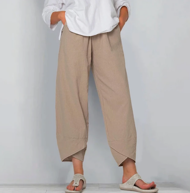 Relaxed Linen Blend Pants For Women