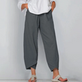 Relaxed Linen Blend Pants For Women