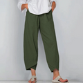 Relaxed Linen Blend Pants For Women