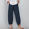 Relaxed Linen Blend Pants For Women