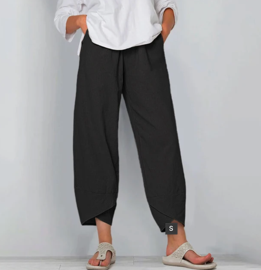 Relaxed Linen Blend Pants For Women