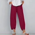 Relaxed Linen Blend Pants For Women