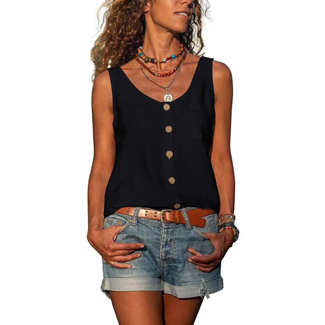 Casual Sleeveless Top with Loose Fit