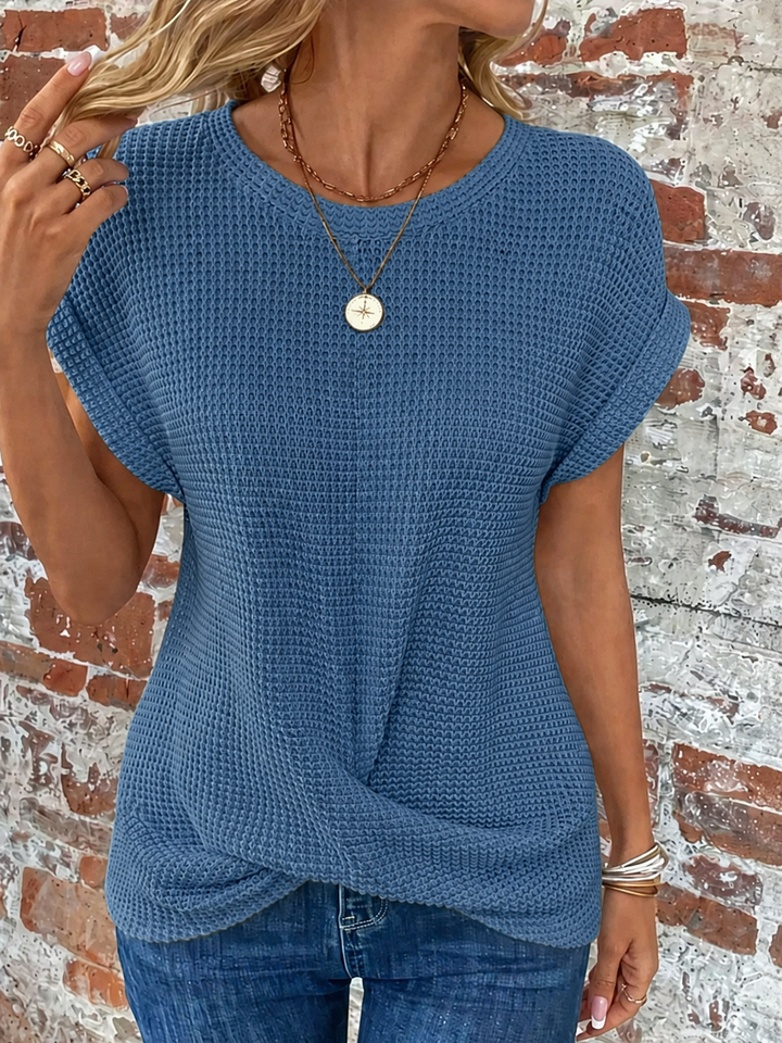 Waffle Knit Casual Tee
