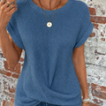 Waffle Knit Casual Tee