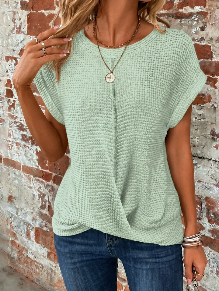 Waffle Knit Casual Tee
