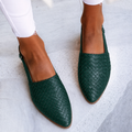 Elegant Woven Vegan Leather Ballerinas