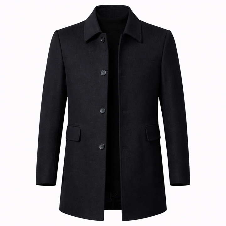 Classic Wool Overcoat For Men
