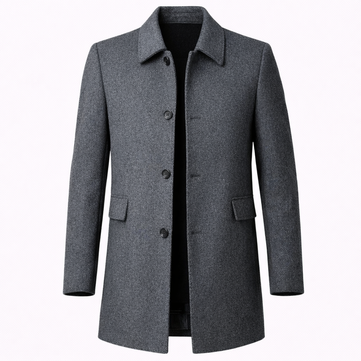 Classic Wool Overcoat For Men