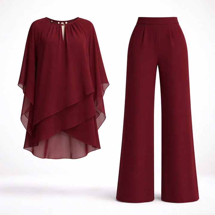 Elegant Layered Two-Piece Set For Women