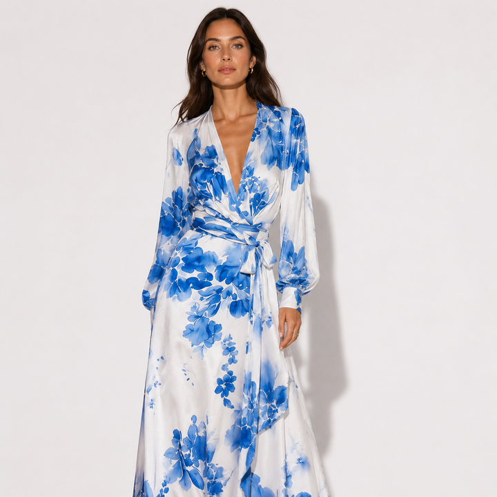 Floral Chiffon Maxi Dress For Women