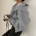Cropped Zip-Up Hoodie For Women
