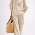 Elegant Wide Leg and Collar 2 Piece Set