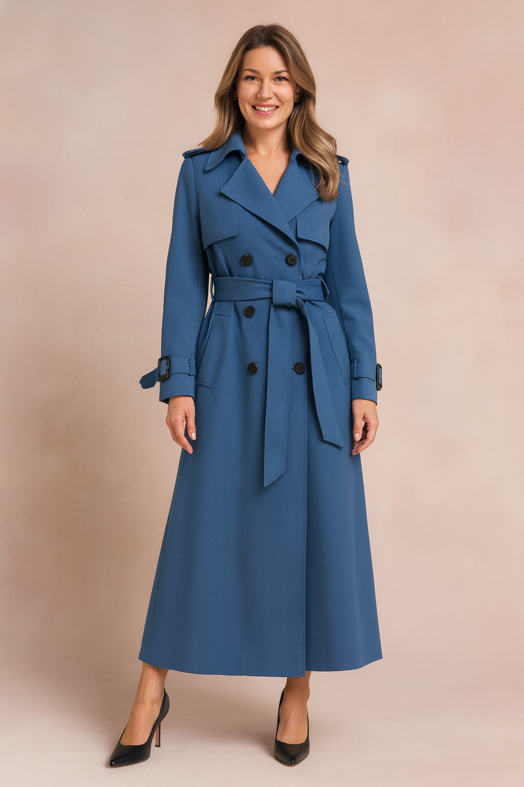 Belted Trench Coat For Women