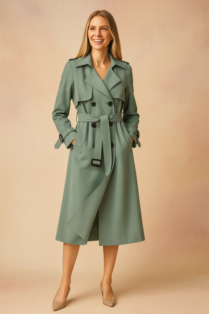 Belted Trench Coat For Women