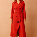 Belted Trench Coat For Women