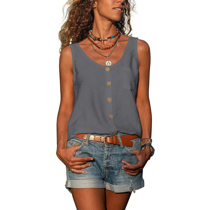 Casual Sleeveless Top with Loose Fit