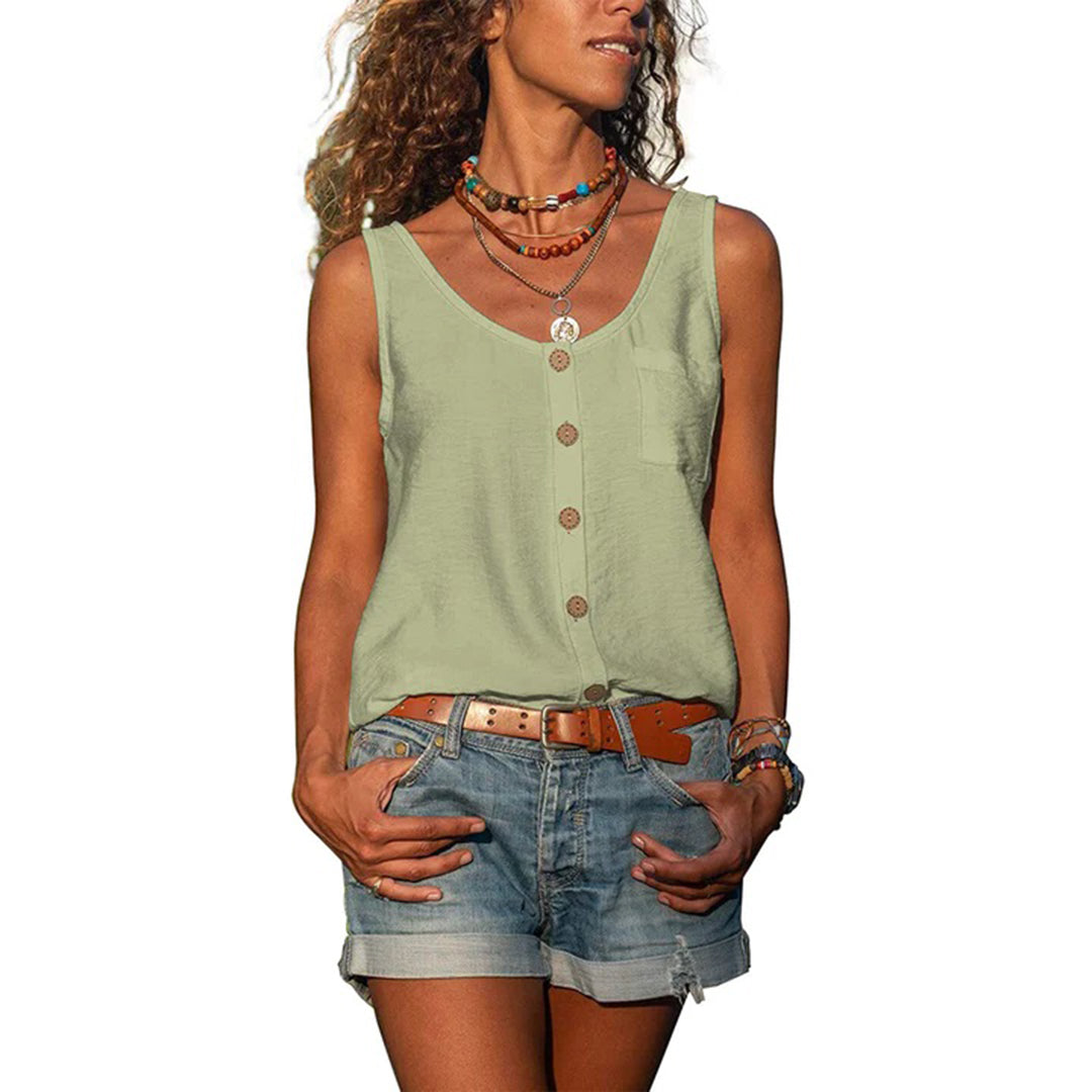 Casual Sleeveless Top with Loose Fit