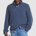 Ribbed Knit Half-Zip Sweater For Men