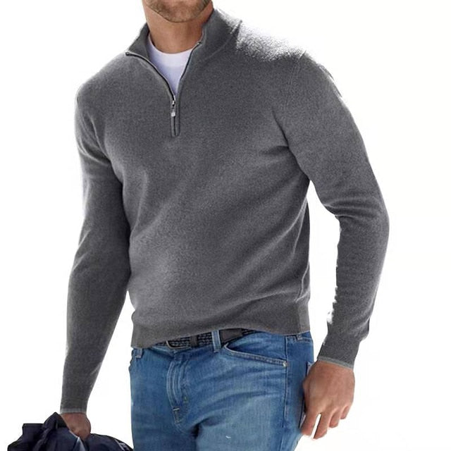 Premium Zip Knit Pullover For Men
