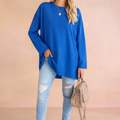 Relaxed Long Sleeve Tunic Top For Women