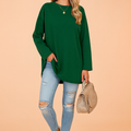 Relaxed Long Sleeve Tunic Top For Women
