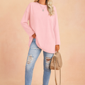 Relaxed Long Sleeve Tunic Top For Women