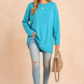 Relaxed Long Sleeve Tunic Top For Women