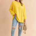 Relaxed Long Sleeve Tunic Top For Women