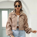 Cropped Corduroy Jacket For Women