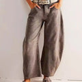 Leopard Print Barrel Jeans For Women