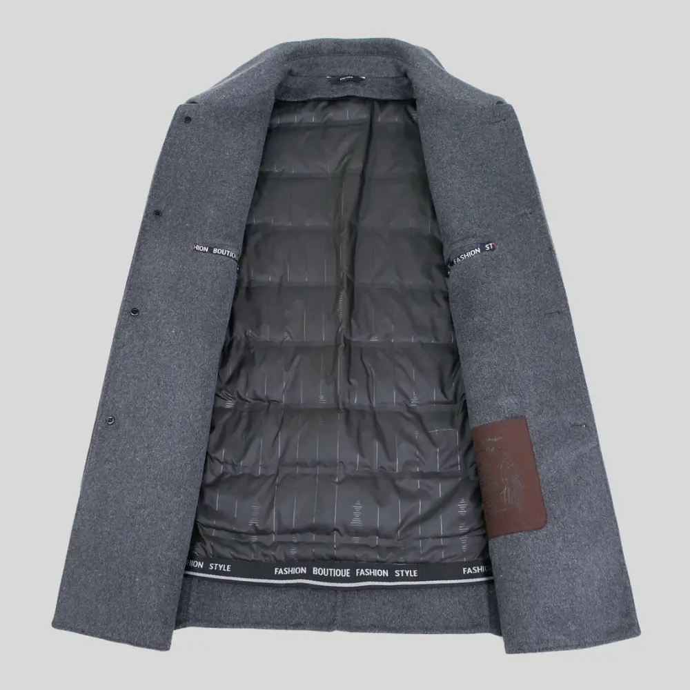 Classic Wool Overcoat For Men