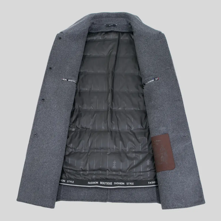 Classic Wool Overcoat For Men
