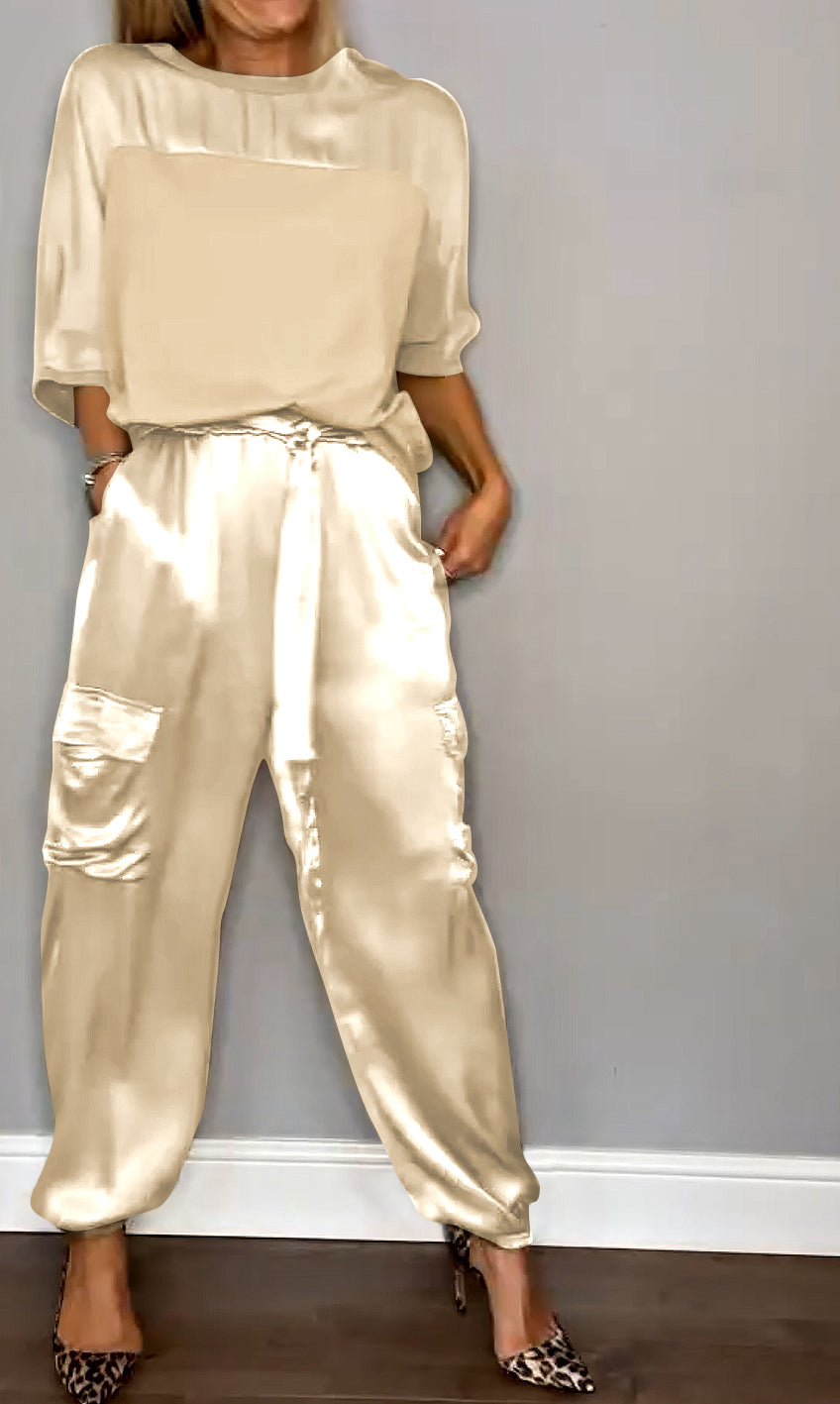 Luxe Satin Co-Ord Set For Women